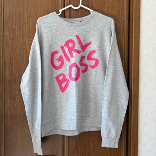 エイチアンドエム(H&M)のクルーネック 90s ロンT  グレー アメカジ USA(Tシャツ/カットソー(七分/長袖))