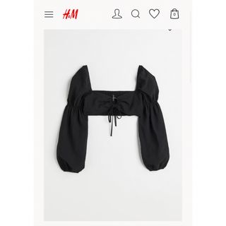 エイチアンドエム(H&M)のH&M バルーンクロップドトップス(カットソー(長袖/七分))