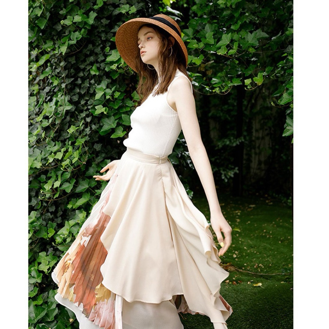 eimy istoire(エイミーイストワール)のeimy istoire Shannon flower プリーツスカート レディースのスカート(ロングスカート)の商品写真