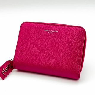 イヴサンローラン(Yves Saint Laurent)の【極美品】サンローラン コンパクトウォレット カサンドラ 折り財布 YSL(財布)