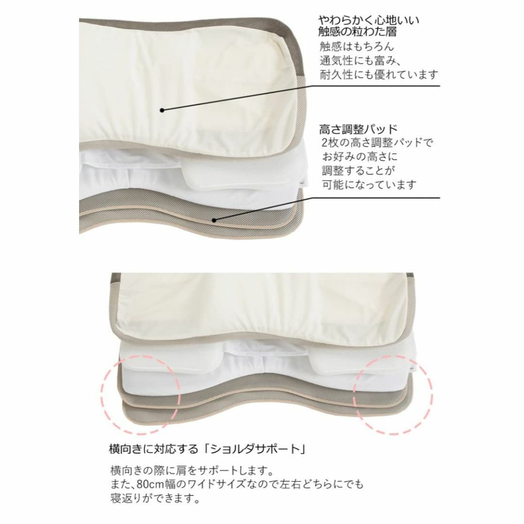 パラマウントベッド 枕 PILLOW by Active Sleep 横向きタイ インテリア/住まい/日用品の寝具(枕)の商品写真