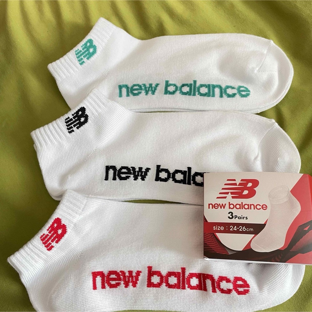 New Balance - 【ニューバランス】白スタンダードショートソックス