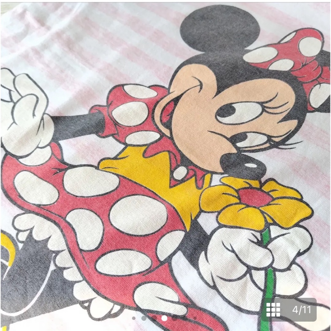 Disney(ディズニー)のボーダープリント　Tシャツ　DISNEY MADE IN U.S.A レディースのトップス(Tシャツ(半袖/袖なし))の商品写真