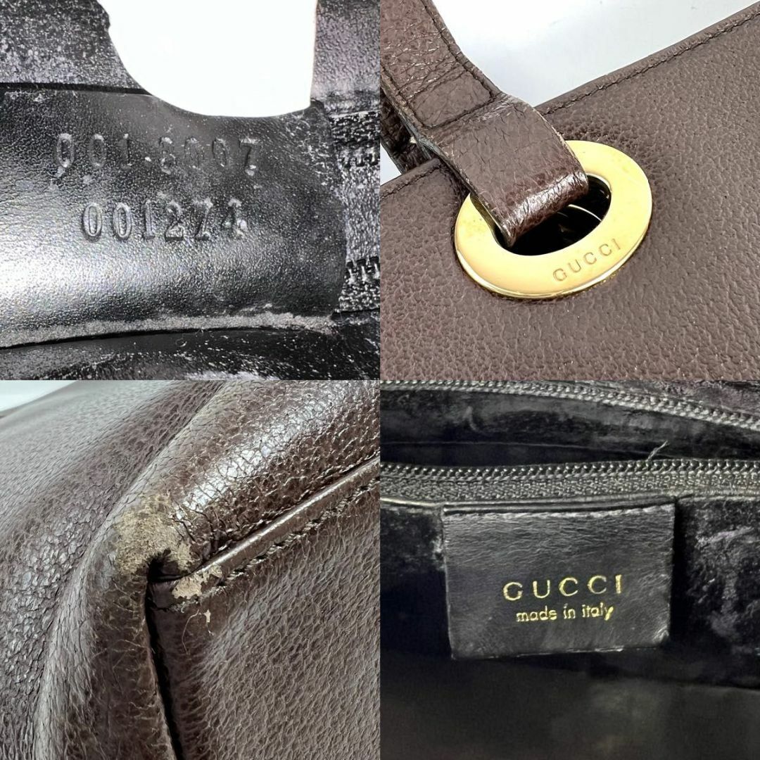 Gucci(グッチ)のGUCCI グッチ　レザー トートバッグ　バッグ　トート　ショルダーバッグ レディースのバッグ(トートバッグ)の商品写真