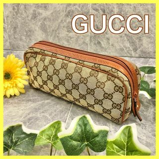 グッチ(Gucci)の❤️良品❤️ GUCCI  ポーチ　GG柄　ベージュ　キャンバス(ポーチ)