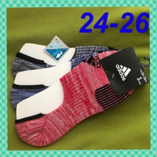 アディダス(adidas)の9 【アディダス】滑り止め付きで脱げにくい‼️靴下 3足組AD-22N 24-(ソックス)