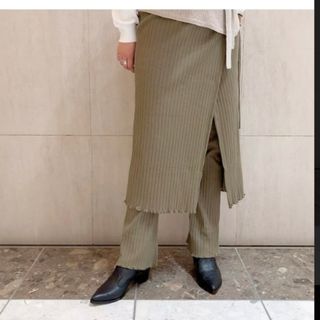 Ray BEAMS ラップ スカート リブ パンツ セット