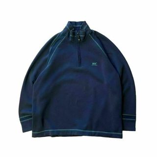 ヘリーハンセン(HELLY HANSEN)の90s HELLY HANSEN ハーフジップフリース ネイビー(スウェット)