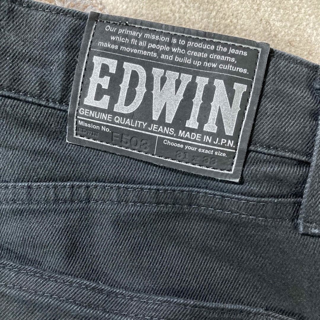 EDWIN(エドウィン)の【送料無料】EDWIN F503 エドウィン　デニム　ジーンズ　黒デニム　日本製 メンズのパンツ(デニム/ジーンズ)の商品写真