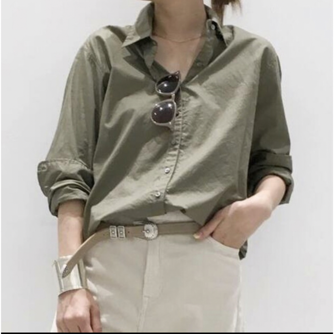 L'Appartement DEUXIEME CLASSE(アパルトモンドゥーズィエムクラス)のL'Appartement CTN LAWN SHIRTS ホワイトシャツ レディースのトップス(シャツ/ブラウス(長袖/七分))の商品写真