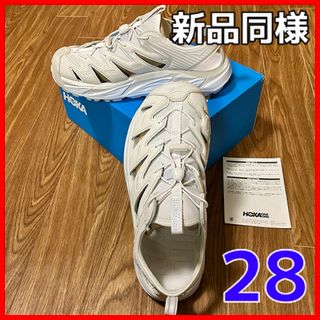 ホカオネオネ(HOKA ONE ONE)のホカオネオネ Hopara ホパラ 28 メンズ サンダル 白 スポーツサンダル(サンダル)