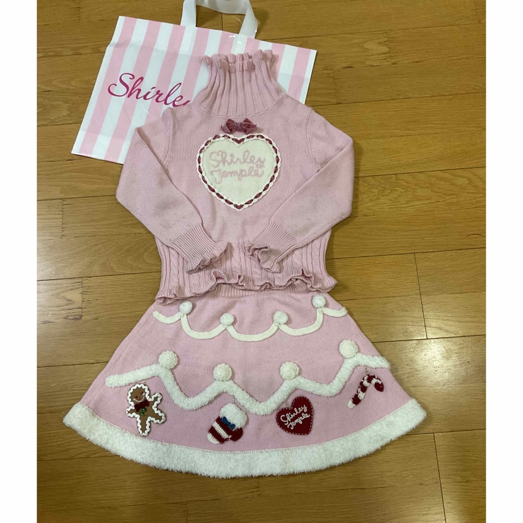 Shirley Temple(シャーリーテンプル)のシャーリーテンプル　ジンジャーマン　ニット　スカートセット キッズ/ベビー/マタニティのキッズ服女の子用(90cm~)(ニット)の商品写真