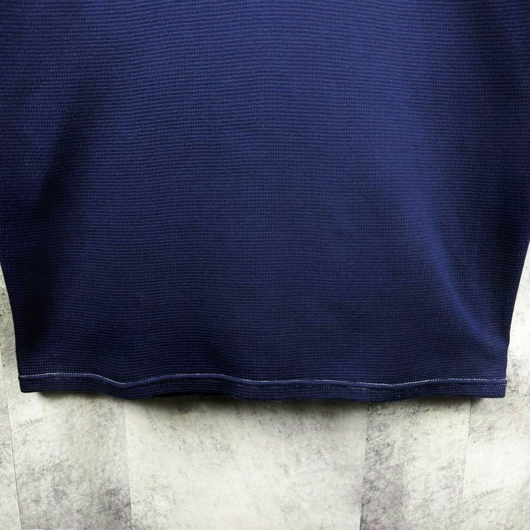 POLO RALPH LAUREN(ポロラルフローレン)の美品 ビッグサイズ ポロラルフローレン サーマルロンT 刺繍ロゴ ネイビー XL メンズのトップス(Tシャツ/カットソー(七分/長袖))の商品写真