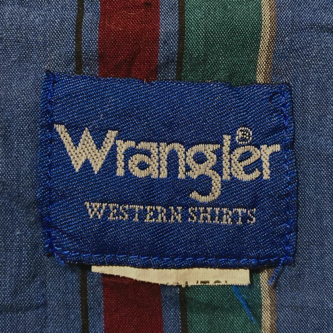 Wrangler(ラングラー)のラングラー ストライプ柄 ウエスタン長袖シャツ 両胸ポケット US古着r60① メンズのトップス(シャツ)の商品写真