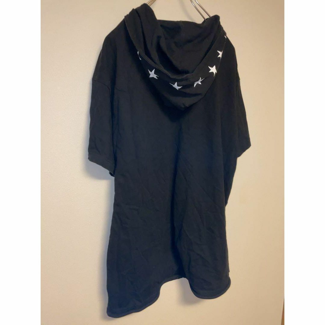 HTML Tシャツ 厚手 フード コットン ブラック サイズL メンズのトップス(Tシャツ/カットソー(半袖/袖なし))の商品写真