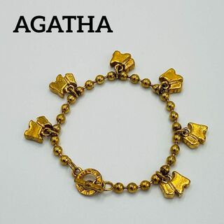 AGATHA - ★AGATHA★ ブレスレット テリア 犬 ボールチェーン ゴールド