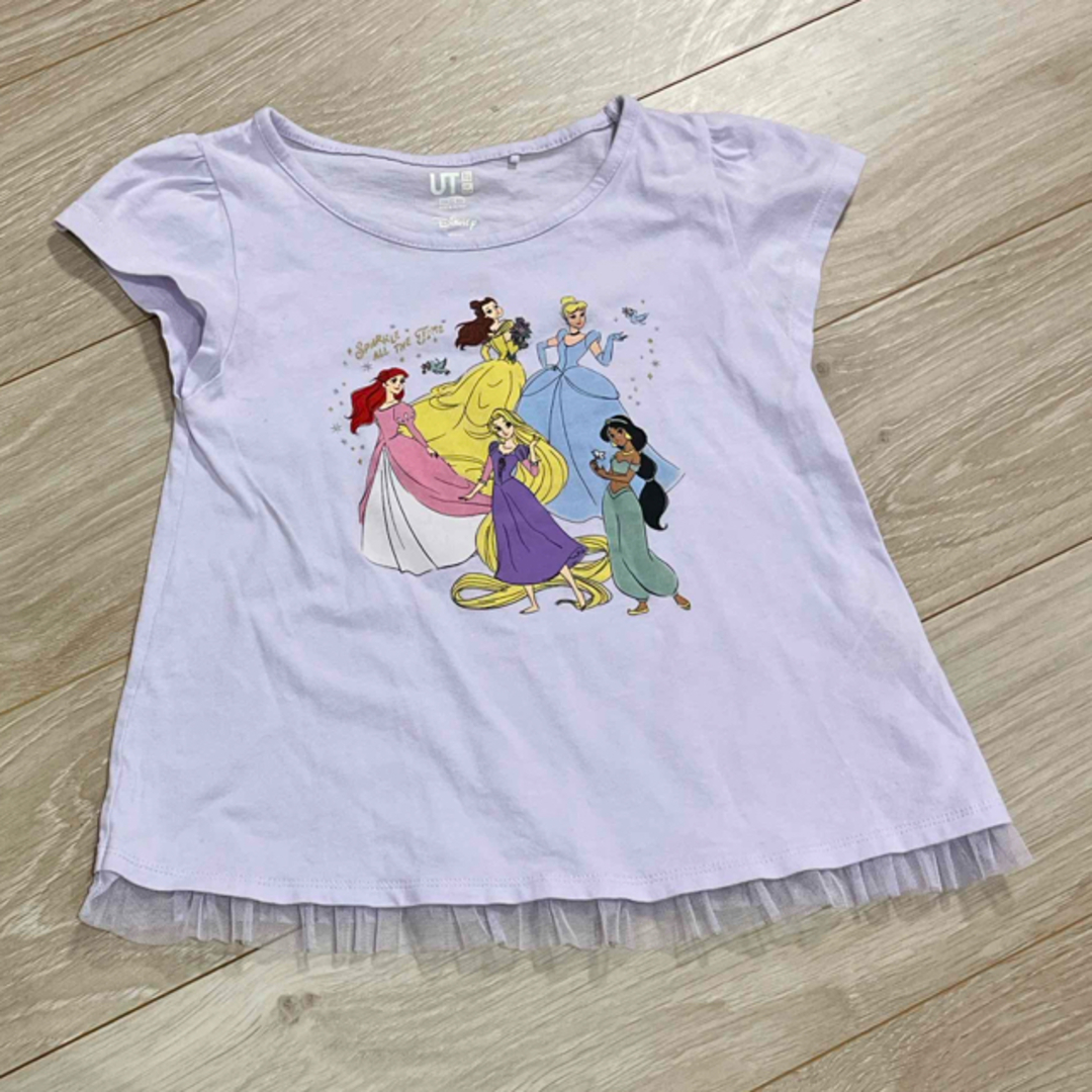 UNIQLO(ユニクロ)の【専用】Tシャツ２枚セット キッズ/ベビー/マタニティのキッズ服女の子用(90cm~)(Tシャツ/カットソー)の商品写真