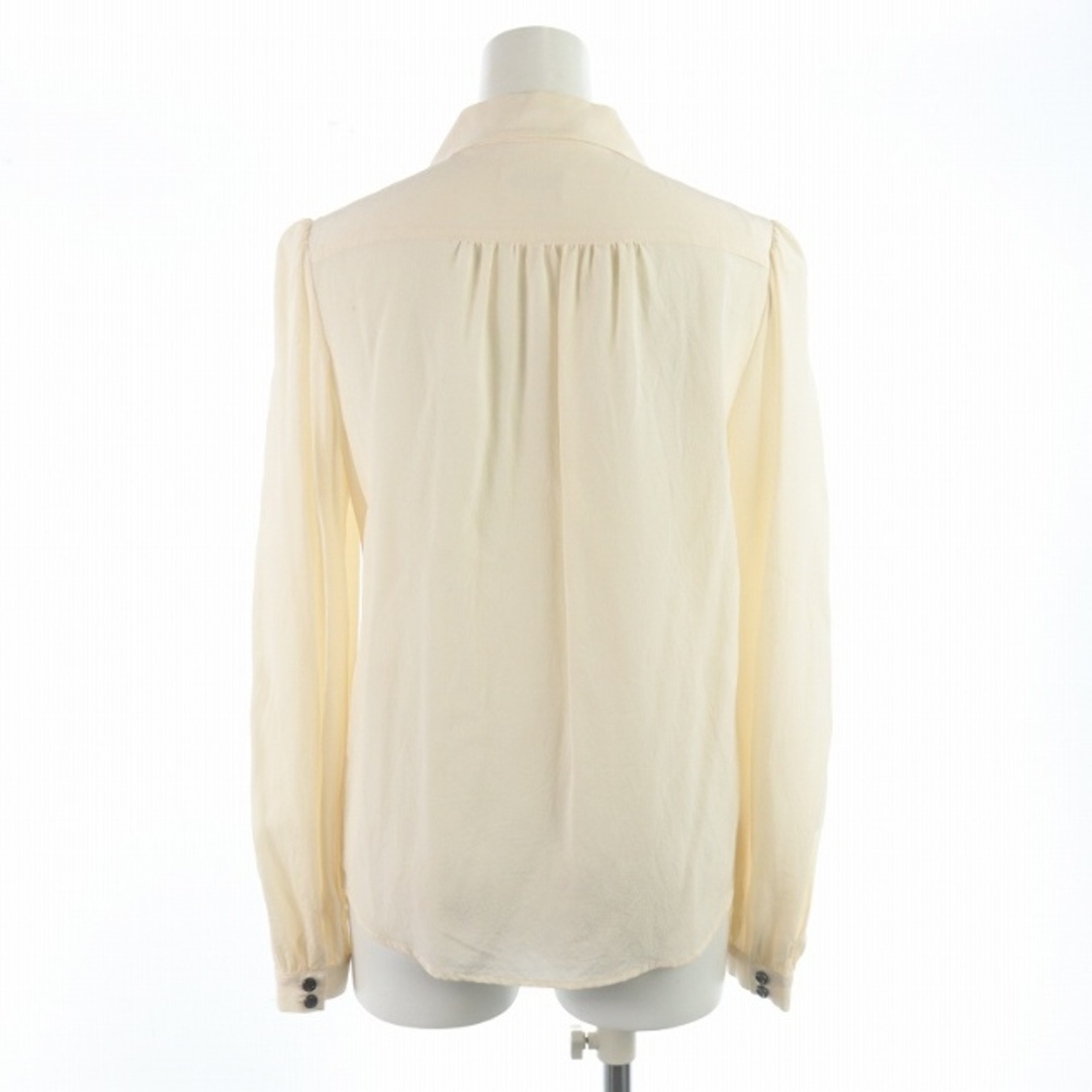 ケイトスペード シャツ ブラウス ラウンドカラー 長袖 絹 XS アイボリー レディースのトップス(シャツ/ブラウス(長袖/七分))の商品写真