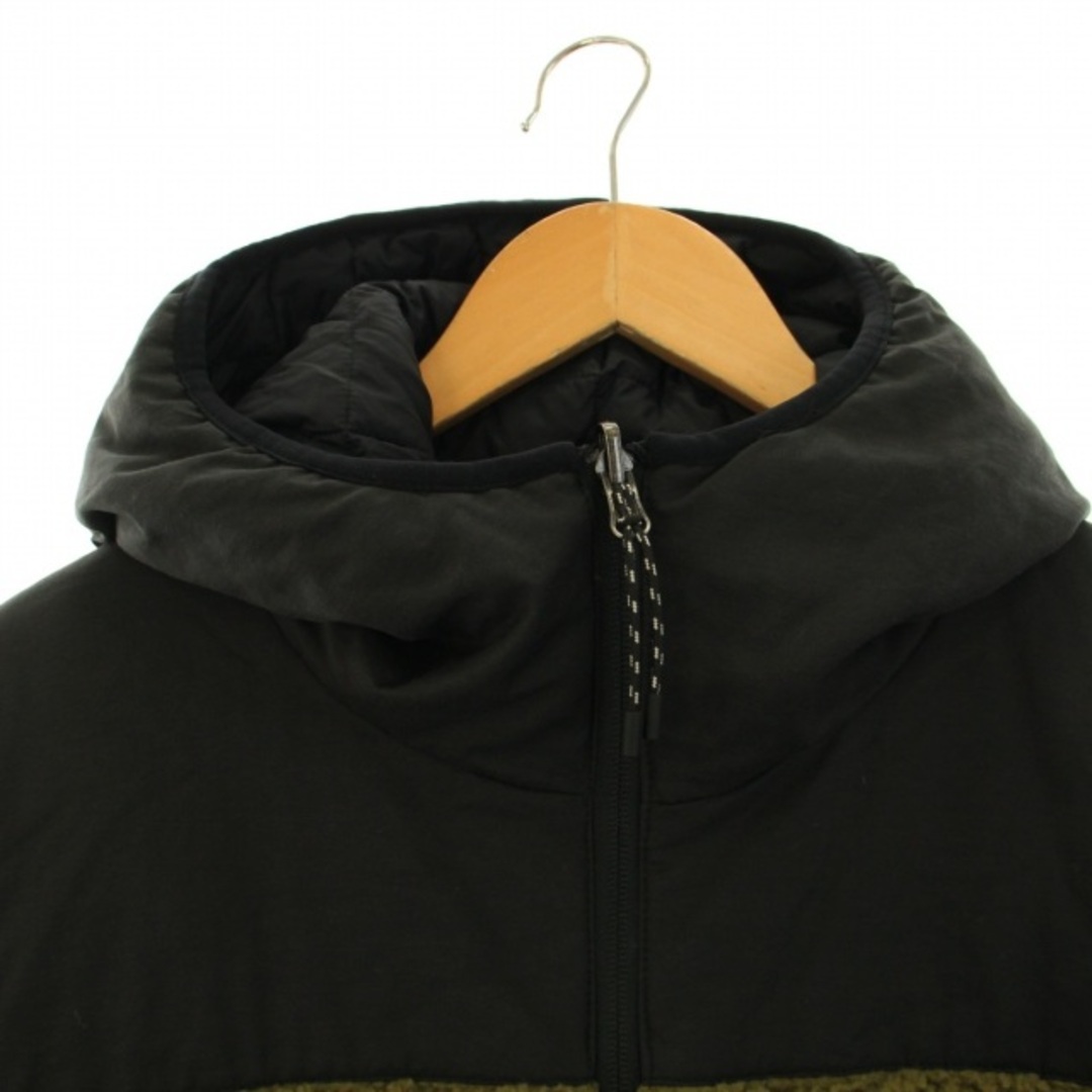 SHIPS(シップス)のSHIPS any TAION ボアリバーシブルダウンパーカー XL カーキ 黒 メンズのジャケット/アウター(ダウンジャケット)の商品写真