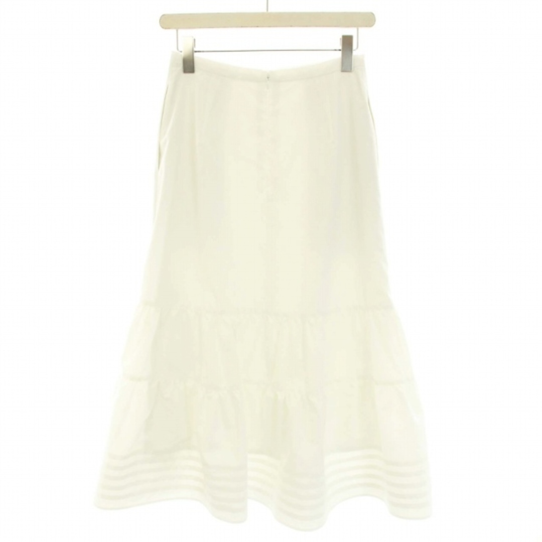 IENA(イエナ)のイエナ タイプライターティアードスカート ロング ミモレ フレア 34 XS 白 レディースのスカート(ロングスカート)の商品写真