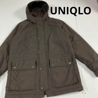 ユニクロ(UNIQLO)のUNIQLO ユニクロ　ナイロンジャケット　中綿　古着　ブラウン(ダウンジャケット)