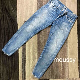 マウジー(moussy)の【送料無料】moussy マウジー　デニム　ジーンズ　ダメージ　スキニー　26(デニム/ジーンズ)