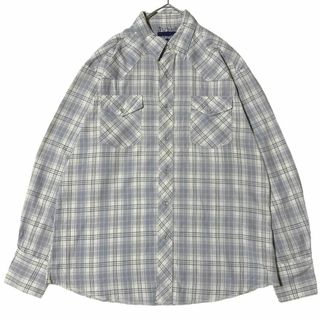 ラングラー(Wrangler)のラングラー チェック柄 ウエスタン長袖シャツ 両胸ポケット 薄手 r62(シャツ)