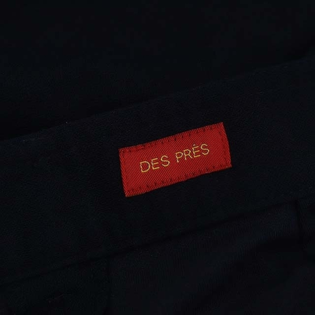 DES PRES(デプレ)のデプレ クレープジョーゼット セミワイドパンツ 34 紺 ネイビー レディースのパンツ(その他)の商品写真