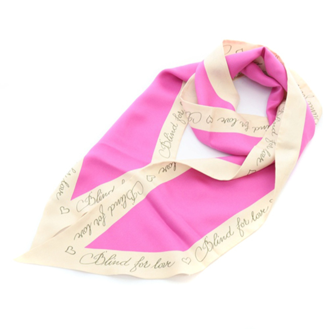 Gucci(グッチ)のグッチ GUCCI Blind for love スカーフ ストール ピンク レディースのファッション小物(バンダナ/スカーフ)の商品写真