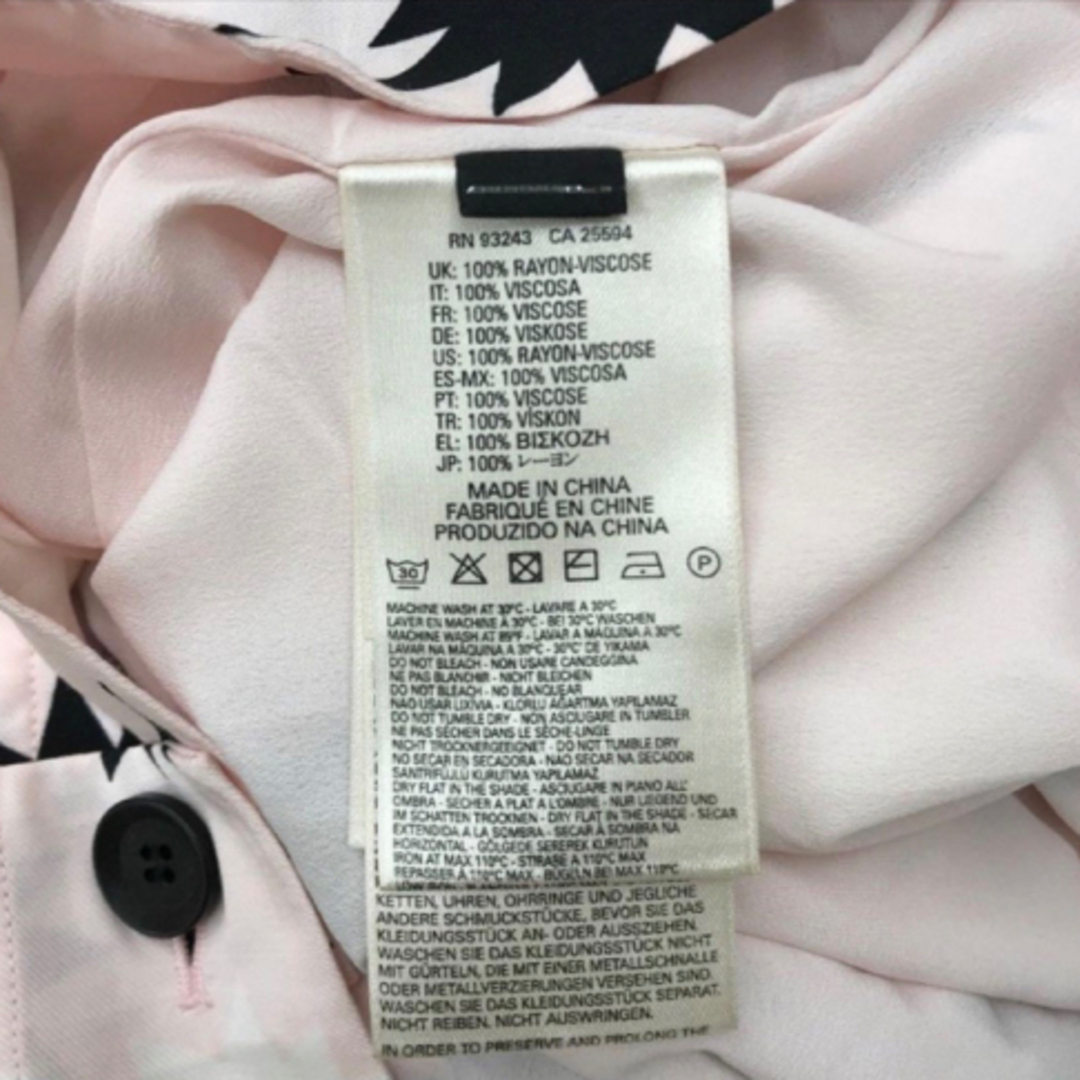 DIESEL(ディーゼル)の新古品⭐️ DIESEL ディーゼル ジャケット サイズS ピンク 総柄 七分袖 レディースのトップス(シャツ/ブラウス(長袖/七分))の商品写真