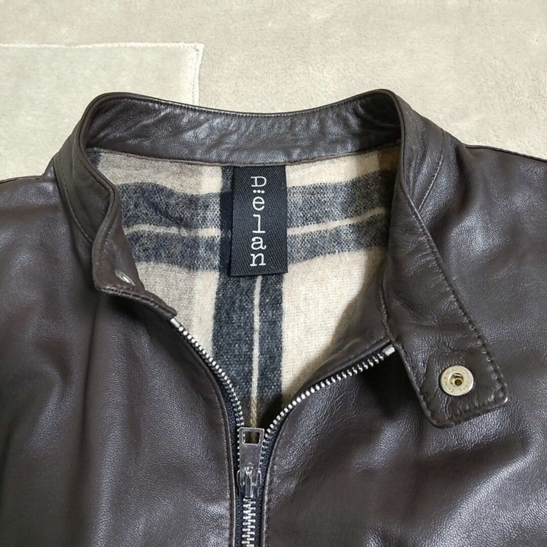 EMMETI(エンメティ)の新品 Delan デラン サイズ54 ダークブラウン GIULIANO BIS メンズのジャケット/アウター(ライダースジャケット)の商品写真
