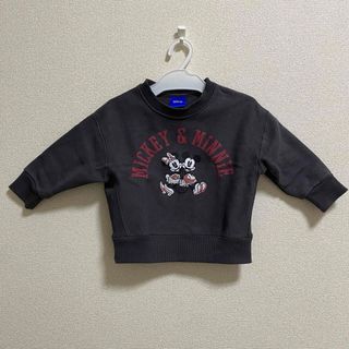 シマムラ(しまむら)のベビー 裏起毛トレーナー 90サイズ ミッキー ミニー(Tシャツ/カットソー)