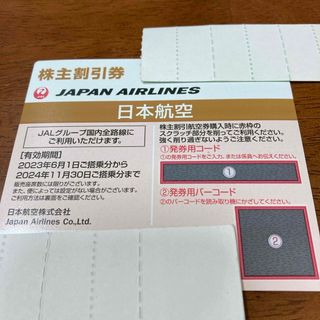 ジャル(ニホンコウクウ)(JAL(日本航空))のJAL 株主優待券 日本航空 期限24年11月30日(航空券)