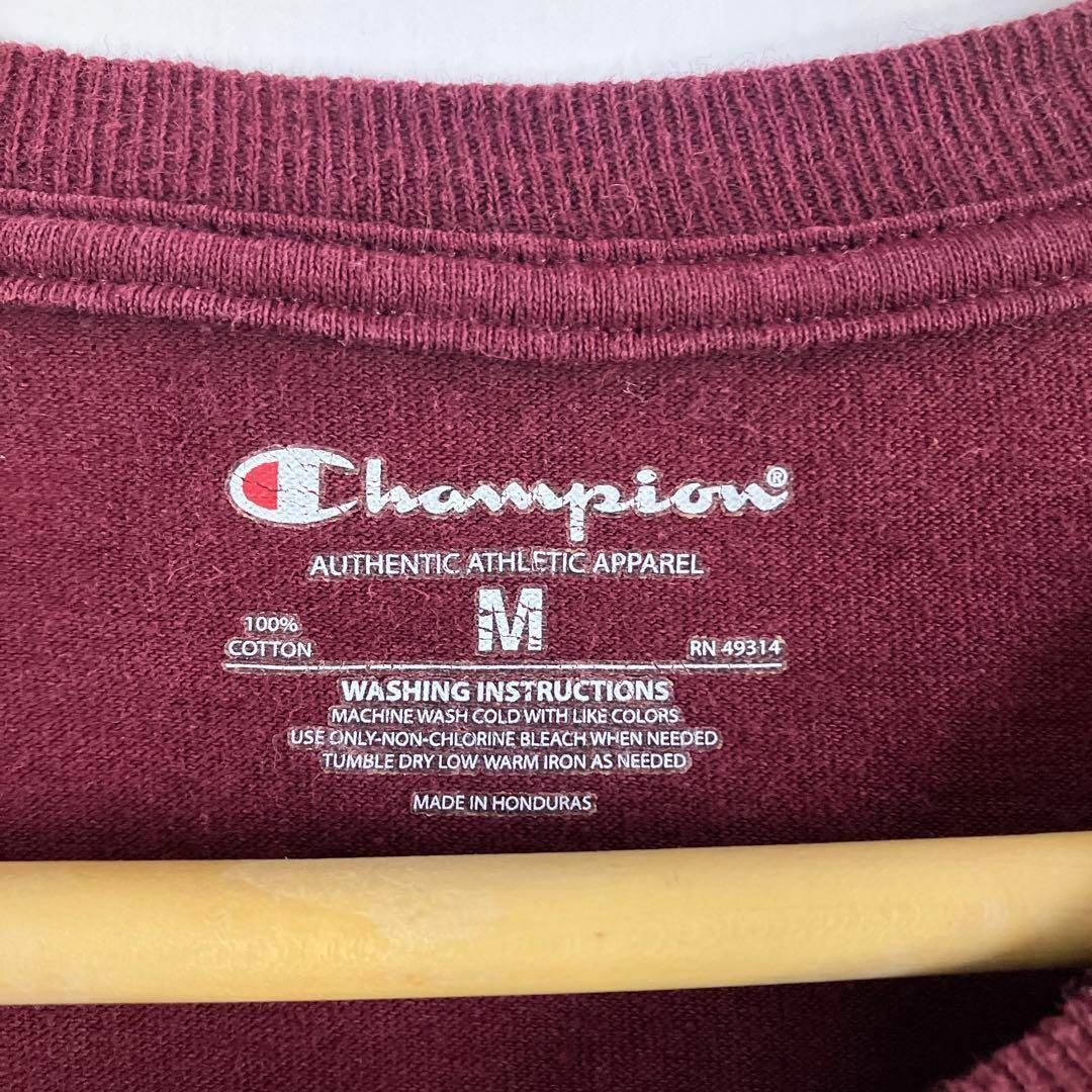 Champion(チャンピオン)のchampion Tシャツ　古着　AGGIE エンジ色　オールド メンズのトップス(Tシャツ/カットソー(半袖/袖なし))の商品写真