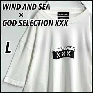 ゴッドセレクショントリプルエックス(GOD SELECTION XXX)の【大人気コラボ】ウィンダンシー×ゴッドセレクション　両面プリントロゴ　TシャツL(Tシャツ/カットソー(半袖/袖なし))