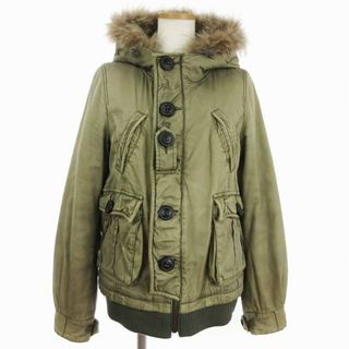 moussy - マウジー ミリタリージャケット フーディー ブルゾン 中綿 ファー カーキ系 1