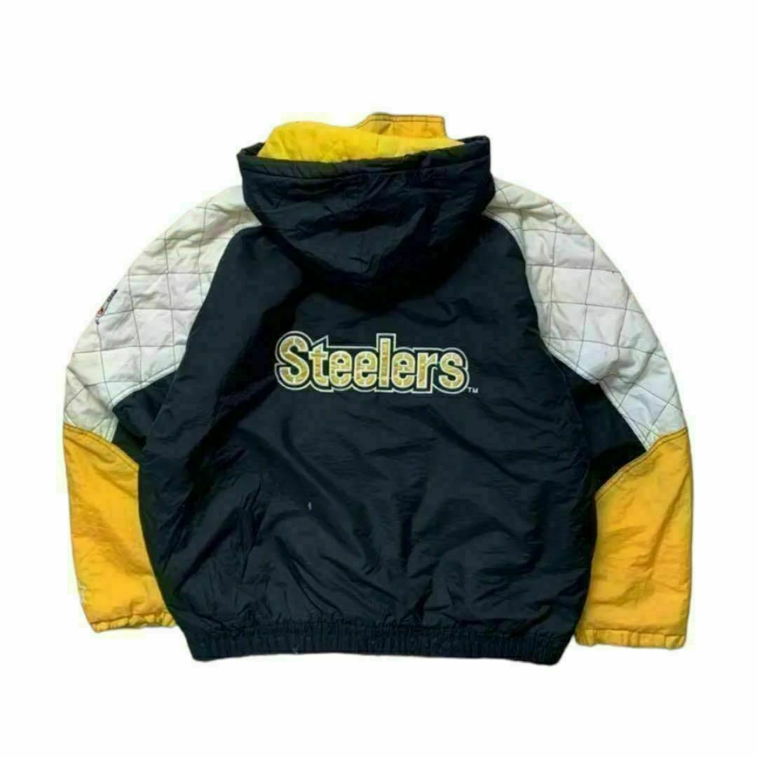 STARTER(スターター)の90s STARTER STEELERSスティーラーズ中綿ジャケット刺繍イエロー メンズのジャケット/アウター(ブルゾン)の商品写真