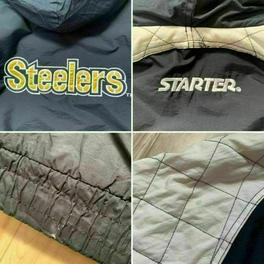 STARTER(スターター)の90s STARTER STEELERSスティーラーズ中綿ジャケット刺繍イエロー メンズのジャケット/アウター(ブルゾン)の商品写真