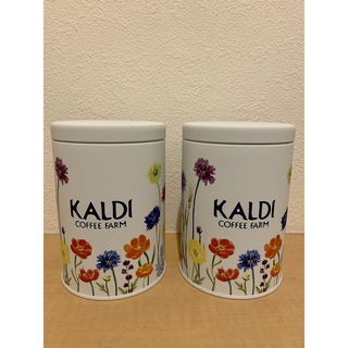 カルディ　KALDI 春のキャニスター　限定キャニスター缶×2個(小物入れ)
