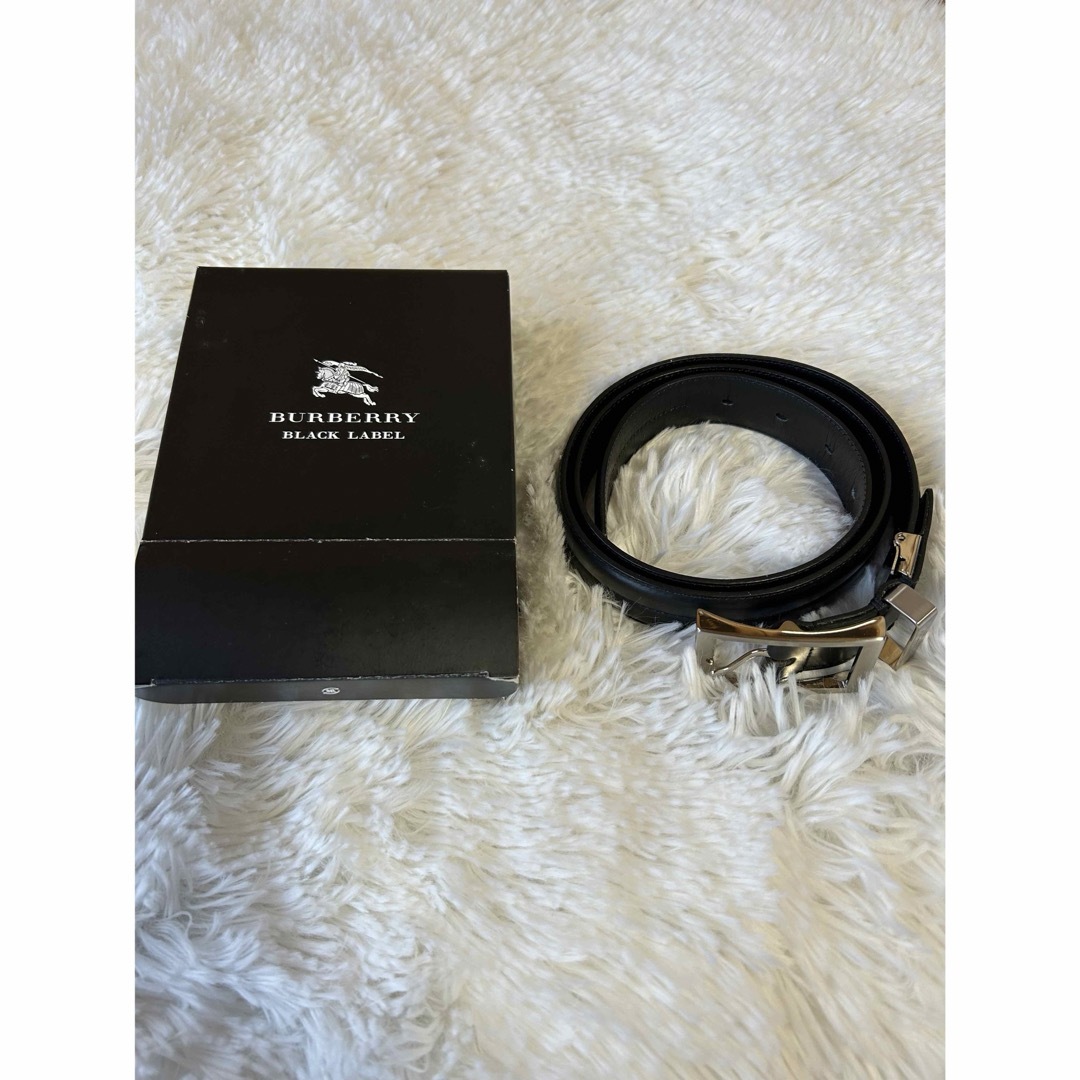 【新品未使用】バーバリーブラックベルト BURBERRY BLACK LABEL ベルト ほぼ未使用 箱付き ブラック ベルト
