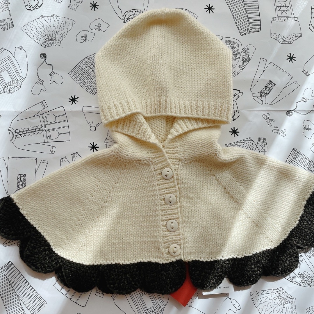 Misha & Puff(ミーシャアンドパフ)のMisha and Puff Scallop Riding Hood 2-4y キッズ/ベビー/マタニティのキッズ服女の子用(90cm~)(その他)の商品写真