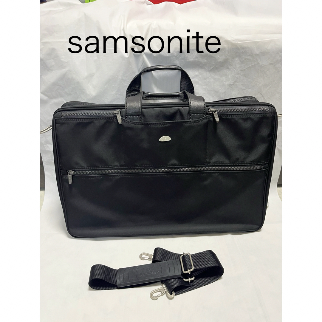 Samsonite(サムソナイト)の美品　サムソナイト　ビジネスバッグ　黒　ブリーフケース　2way 大容量　肩掛け メンズのバッグ(ビジネスバッグ)の商品写真