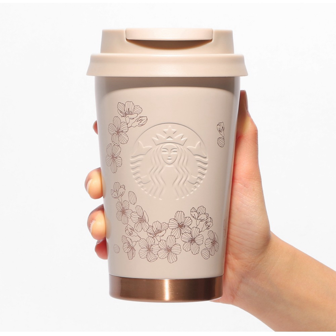 Starbucks Coffee(スターバックスコーヒー)のスタバ　SAKURA2024ステンレスTOGOロゴタンブラーグレース355ml インテリア/住まい/日用品のキッチン/食器(タンブラー)の商品写真