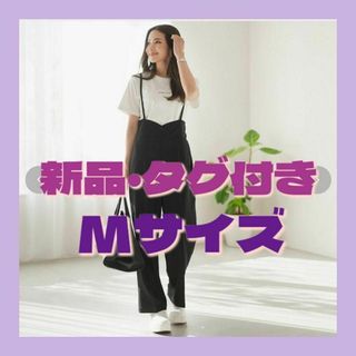 しまむら - manao ×しまむら サロペット M ブラック ストレッチ素材の