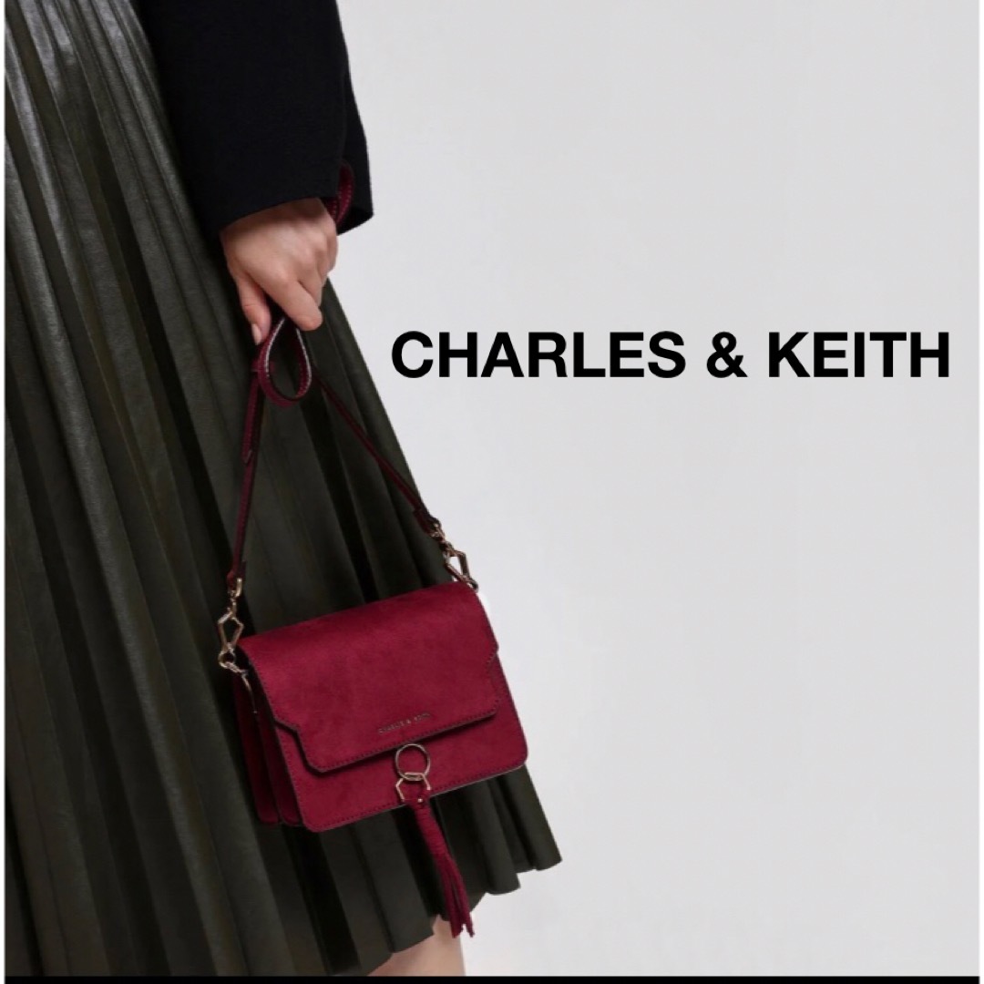 Charles and Keith(チャールズアンドキース)の新品未使用☆チャールズアンドキース クラシック クロスボディショルダーバッグ☆ レディースのバッグ(ショルダーバッグ)の商品写真