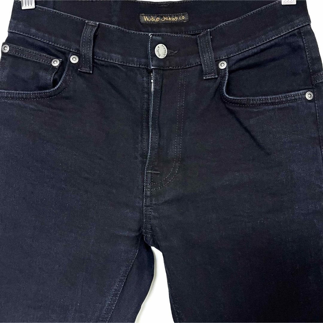 Nudie Jeans(ヌーディジーンズ)のBEAMS×Nudie jeans 別注　アシメントリー　ブラックデニム　W30 メンズのパンツ(デニム/ジーンズ)の商品写真