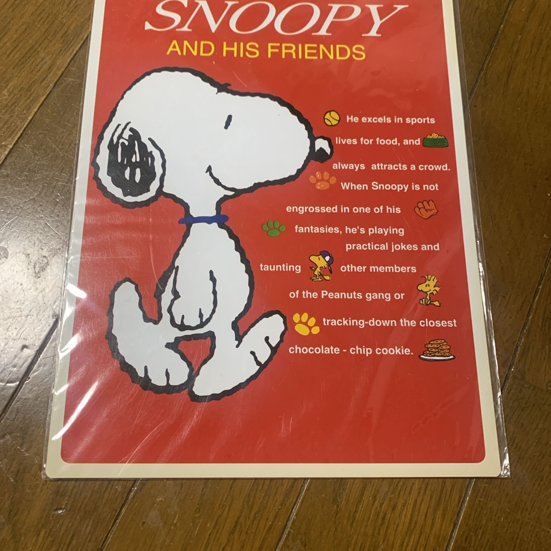 SNOOPY(スヌーピー)のスヌーピー  下敷き エンタメ/ホビーのおもちゃ/ぬいぐるみ(キャラクターグッズ)の商品写真