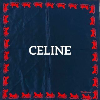 セリーヌ(celine)の★CELINE★ スカーフ 馬車 ネイビー レッド(バンダナ/スカーフ)