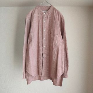 ネストローブ(nest Robe)のCONFECT コットンリネングレンチェックバンドカラーシャツ(シャツ)