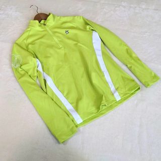 Munsingwear - 【マンシングウェア】ゴルフウェア　長袖　 シャツ　黄色　ワンポイント　L　美品